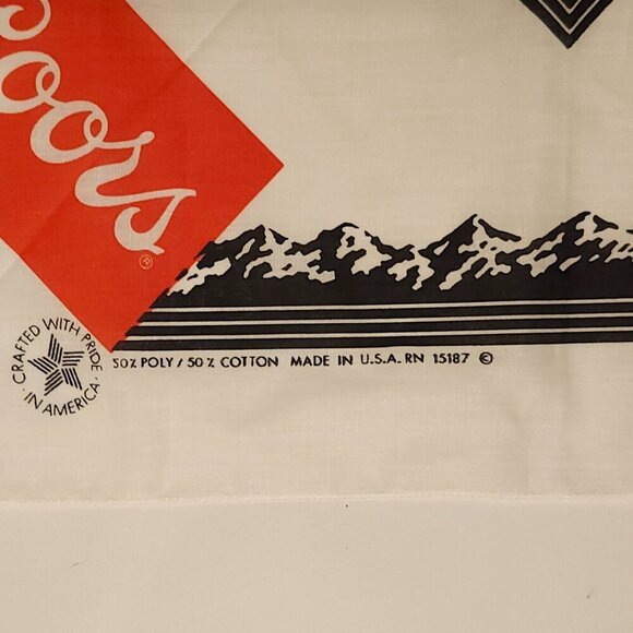 Fun COORS Beer Bandana Scarf Necktie Handkerchief "Coors is the one." - Picture 3 of 3